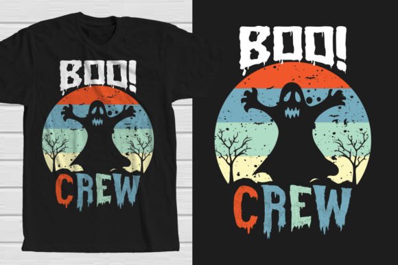 Boo Crew Halloween Graphics for T-Shirt Designs