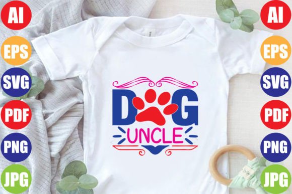 Dog Uncle SVG Design for T-Shirt Designs and Graphics