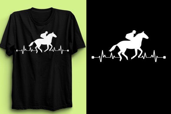 Horse Lover Heartbeat for Horse Lovers - T-Shirt Design Graphics
