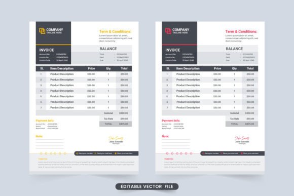 Purchase Billing and Cash Receipt Vector for Crafting