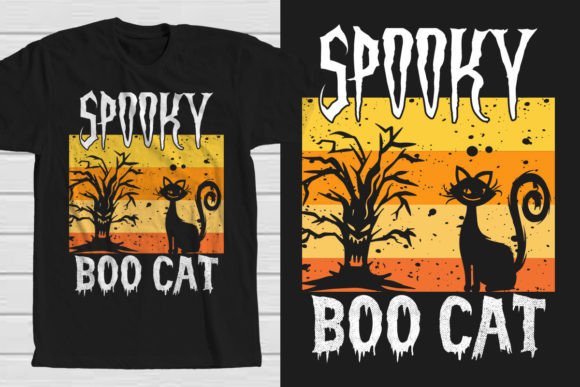 Spooky Boo Cat Halloween Graphics