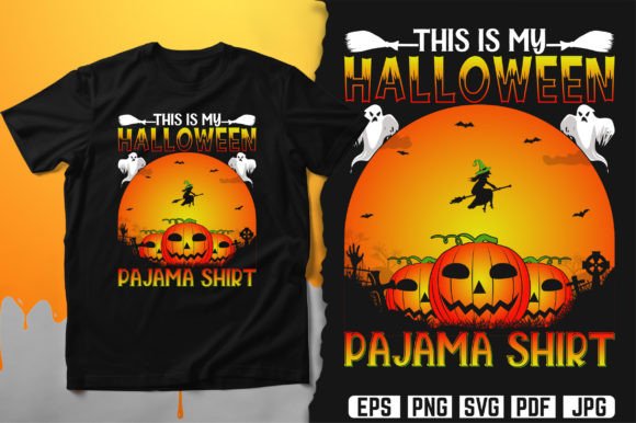 This is My Halloween Pajama Shirt Design - A Versatile Graphic for T-Shirt Designs